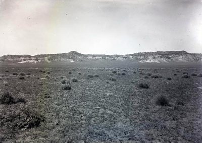 black and white photograph of mountain landscape